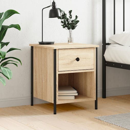 NNEVL Bedside Cabinet Sonoma Oak 40x42x50 cm Engineered Wood