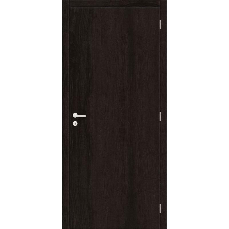 Bloc-porte fini Realwood Oak Vertical noir 83 x 201,5 cm THYS