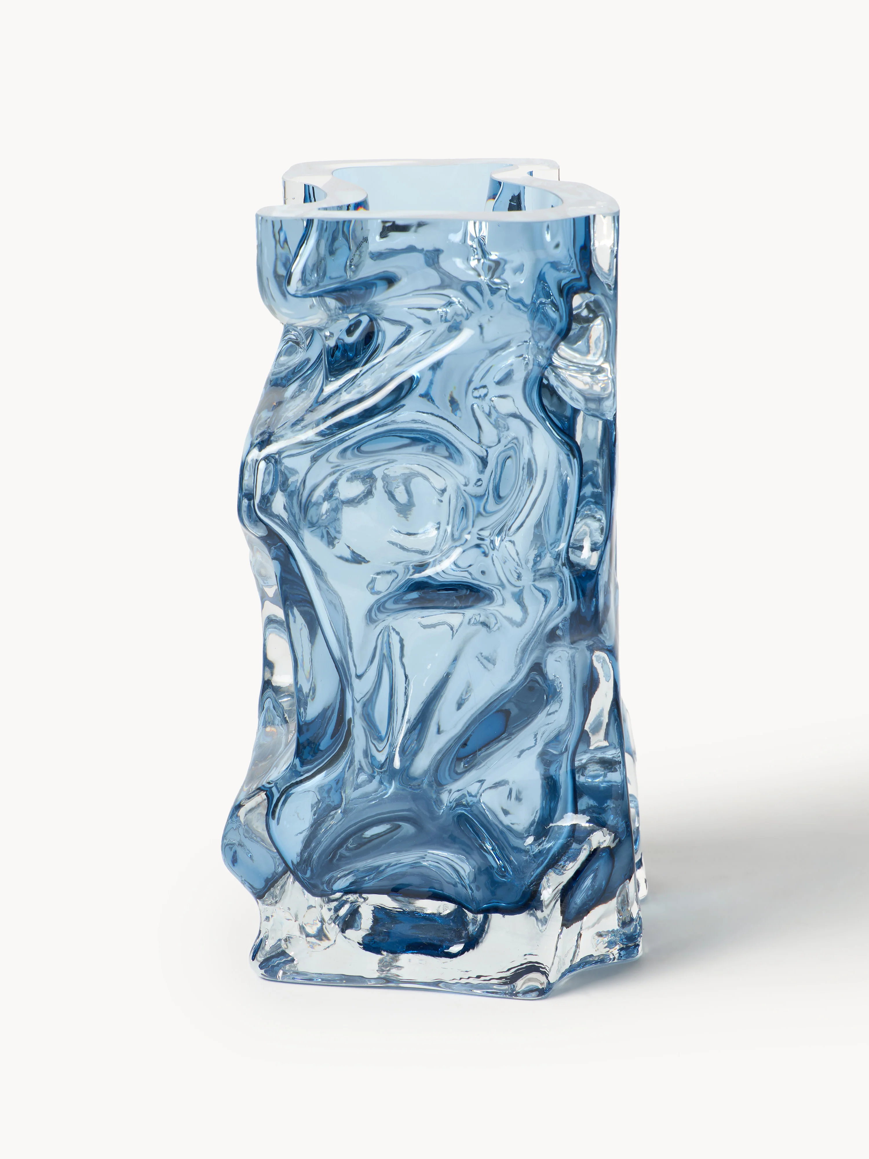 Mundgeblasene Vase Ice, H 25 cm