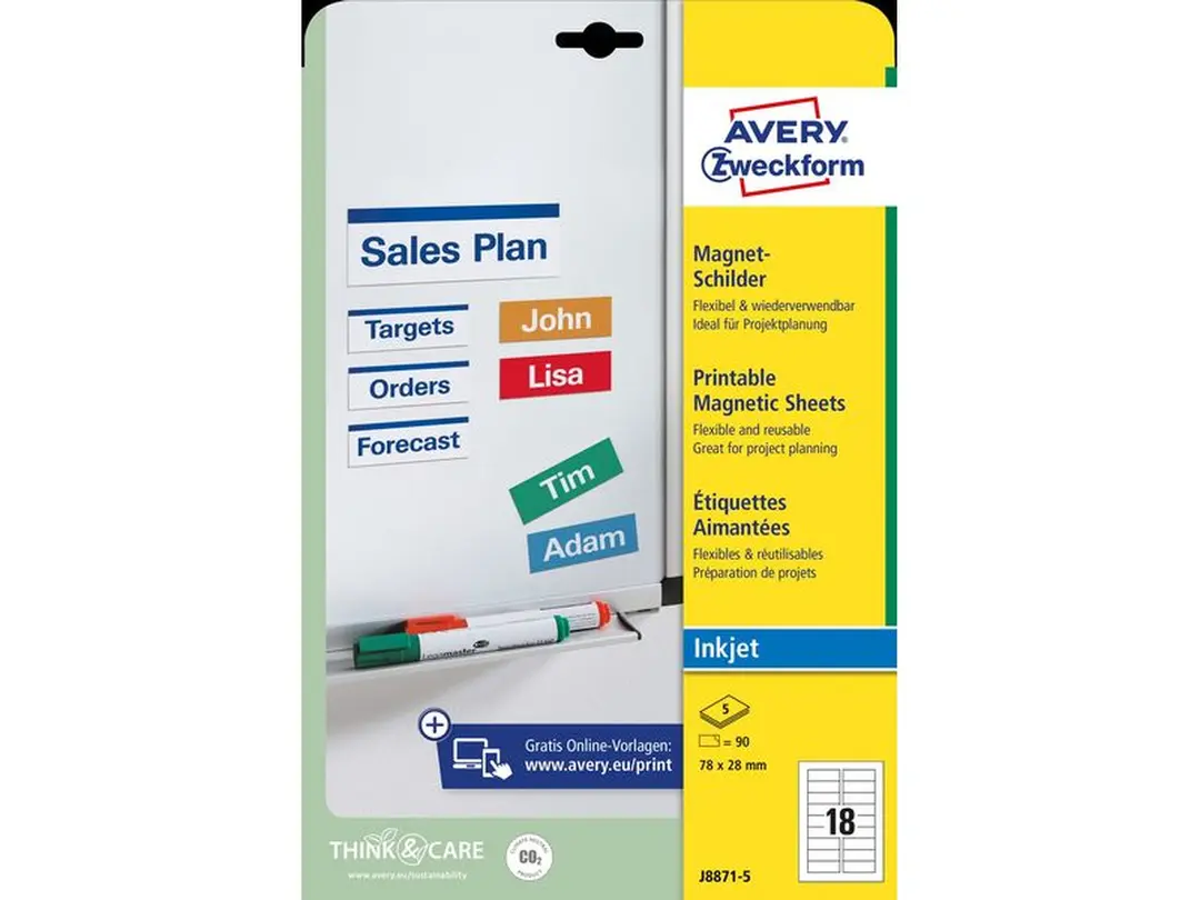 Etiketten 5er-Set Avery Zweckform
