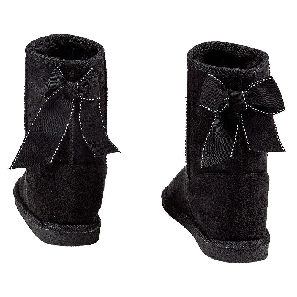Botte pour enfant fourrée avec un noeud noir brodé à l'arrière T32/33