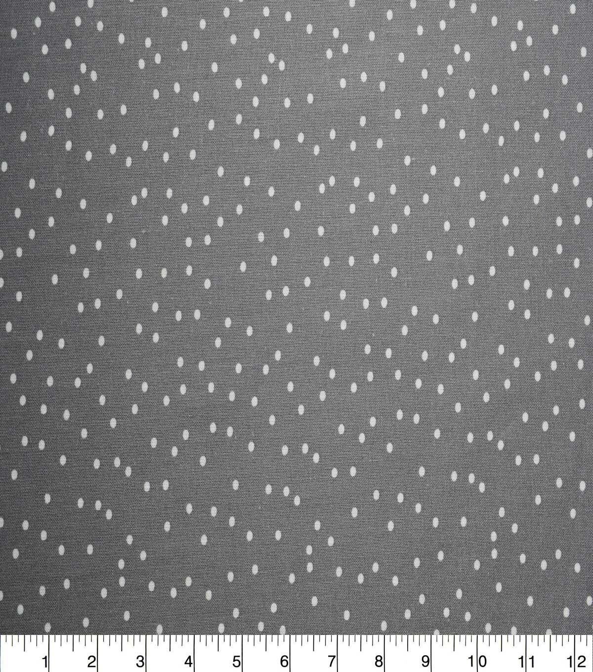 Dots on Gray Cotton Fabric by Quilter's Showcase