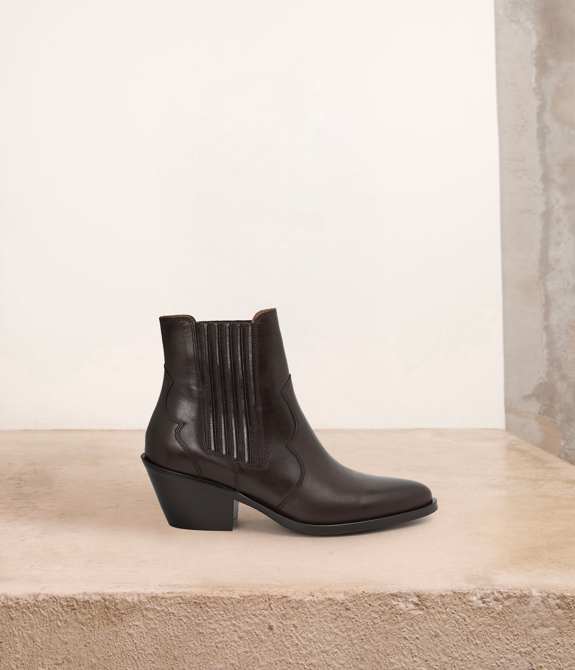 Boots western chocolat Cara