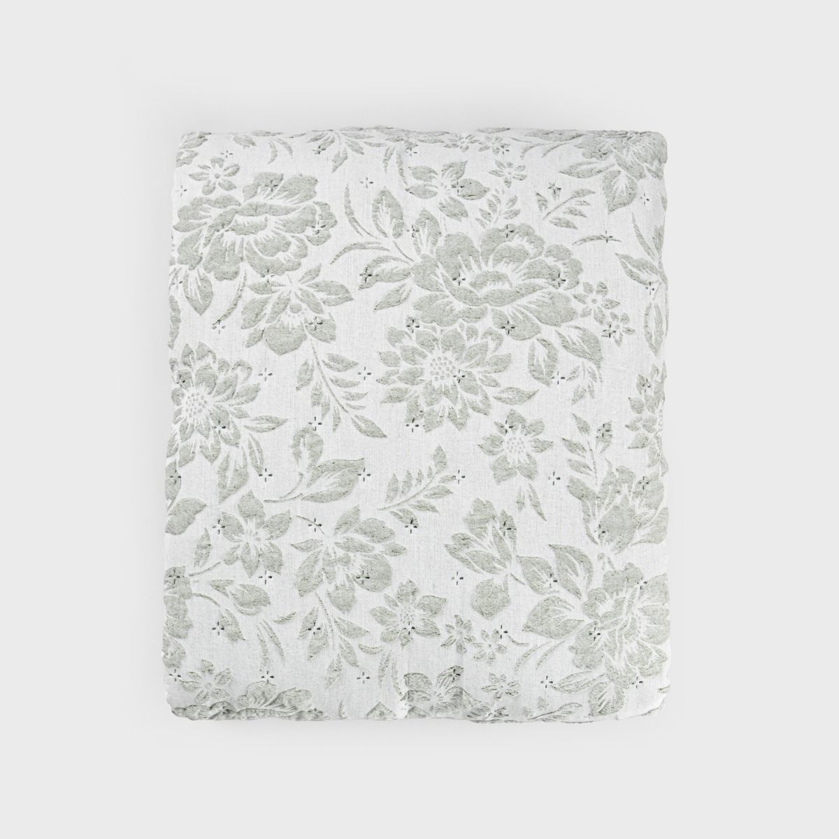 Narzuta CLARO żakardowa w kwiatowy wzór pistacjowa 200x220 cm