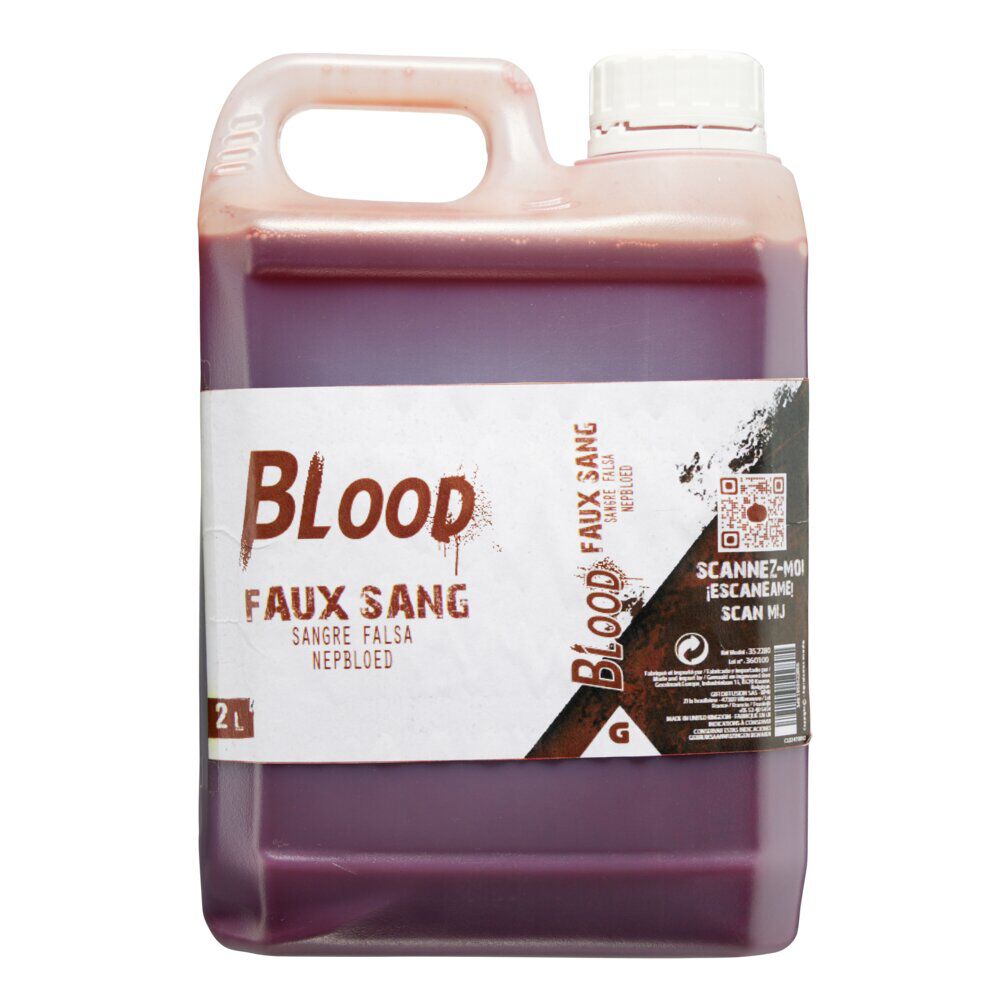 Faux sang en bidon de 2L Halloween