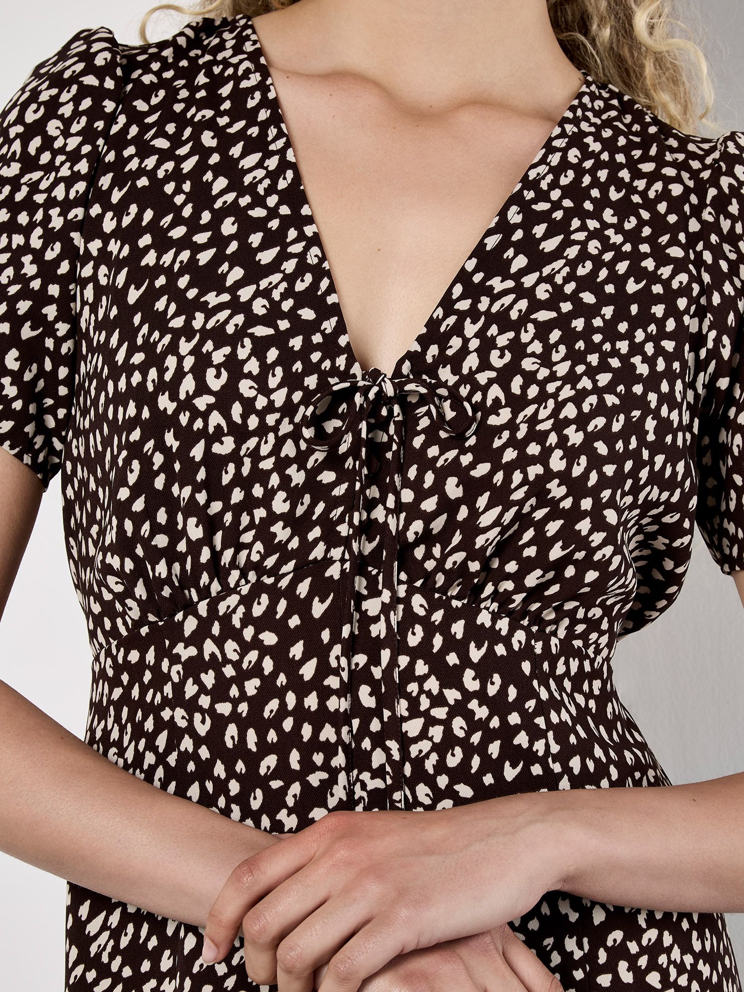 Apricot Animal Print Midaxi Dress