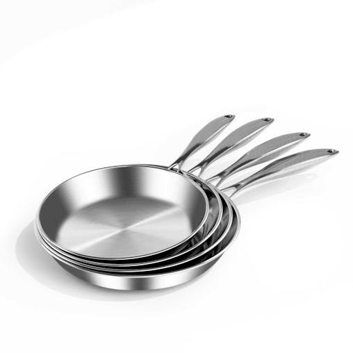 SOGA Stainless Steel Fry Pan Top Grade Induction 24cm 32cm