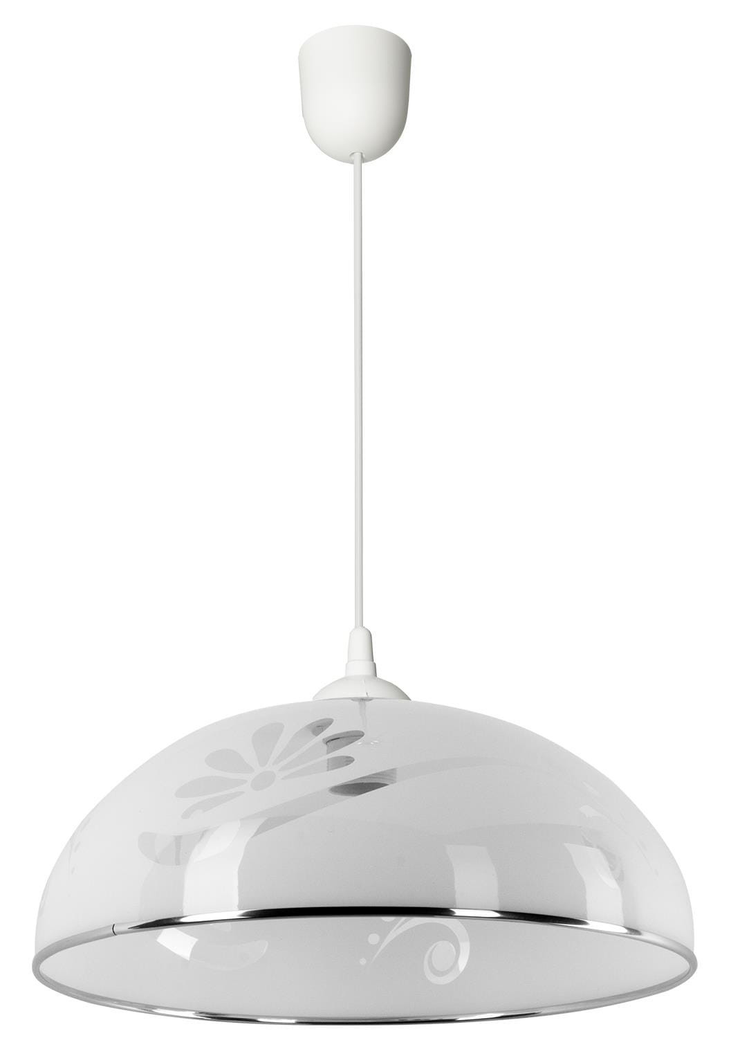 Lampa wisząca biała Simi 1xE27x40W wym: 70x38x38 cm Lampex