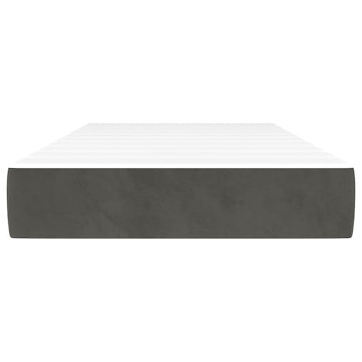 NNEVL Pocket Spring Bed Mattress Dark Grey 107x203x20 cm Super Single Velvet