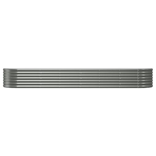 NNEVL Garden Planter Powder-coated Steel 296x80x36 cm Grey