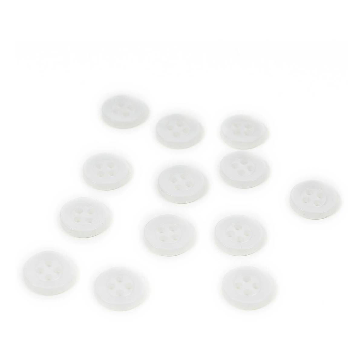 Hemline White Basic Shirt Blouse Button 13 Pack