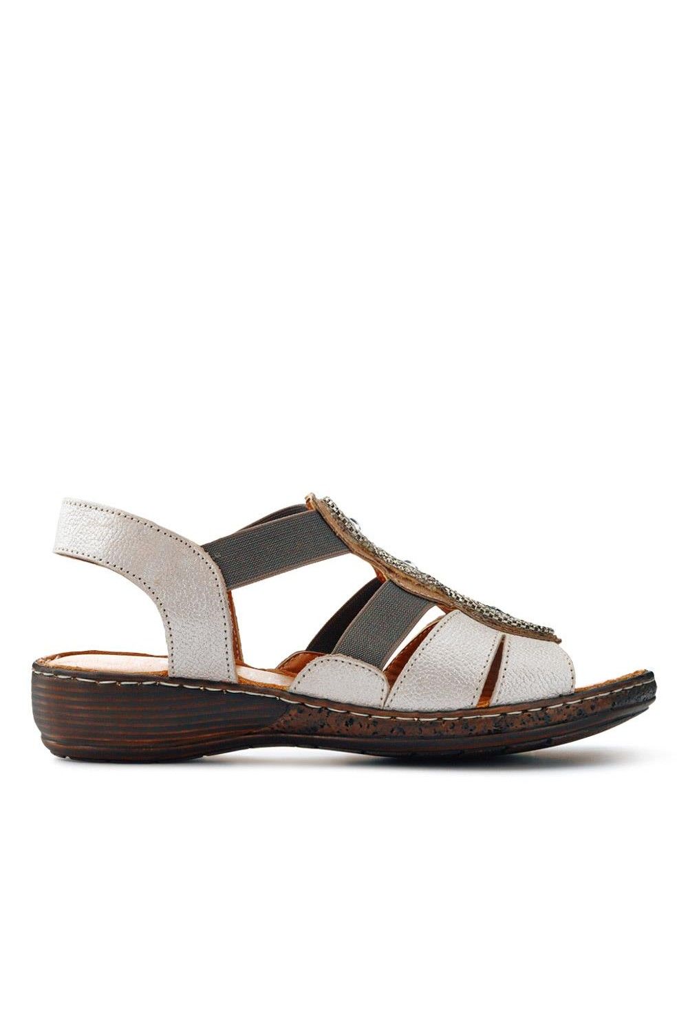 Pavers Leather Elasticated Sandals