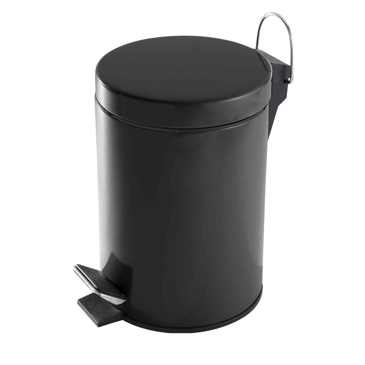 ESSENTIELLE - Poubelle à pédale 3L en métal noir