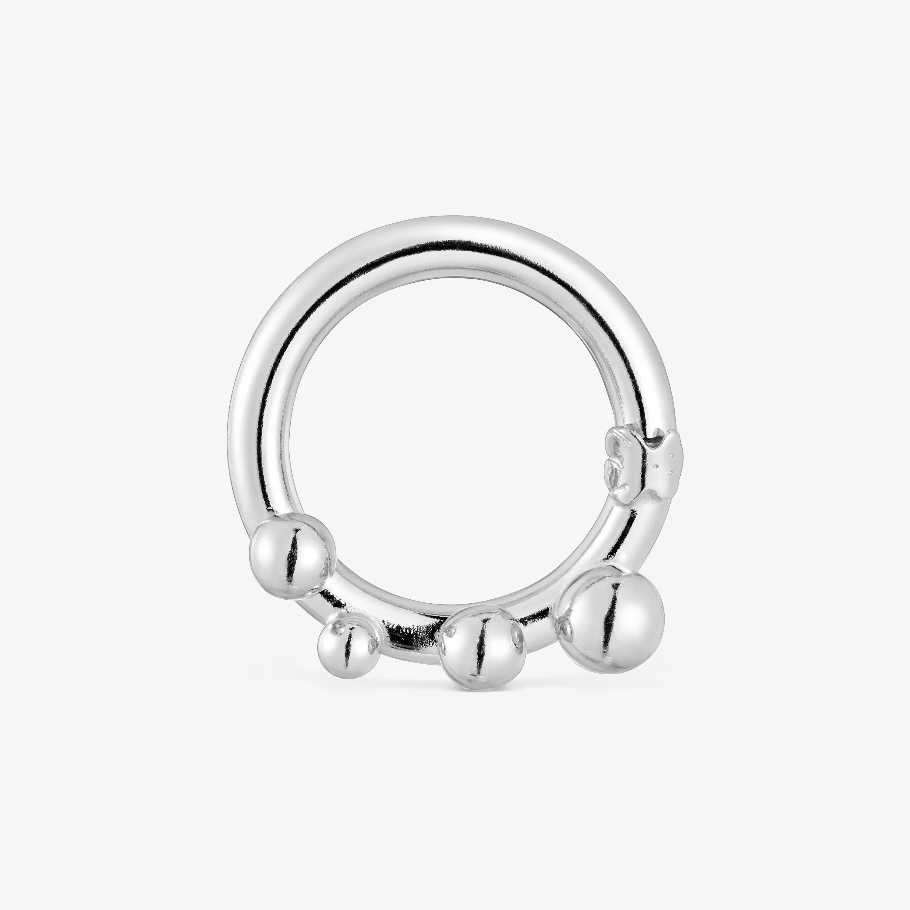 Anilla mediana de plata y detalles Hold