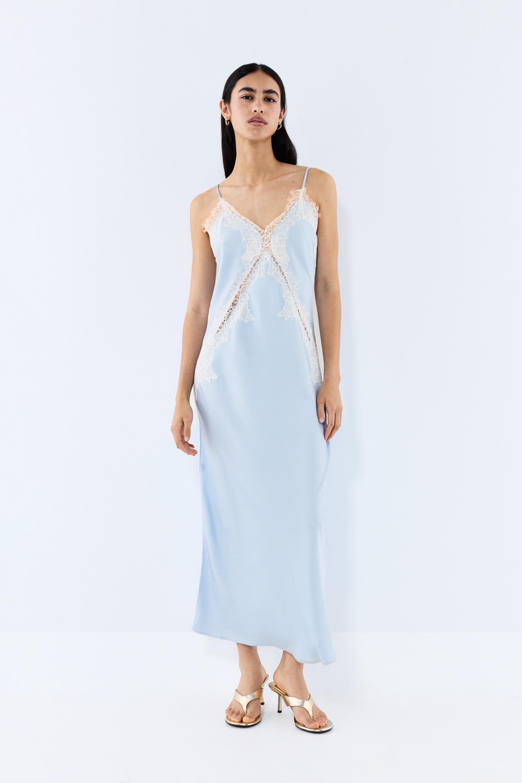 Vestido midi lencero