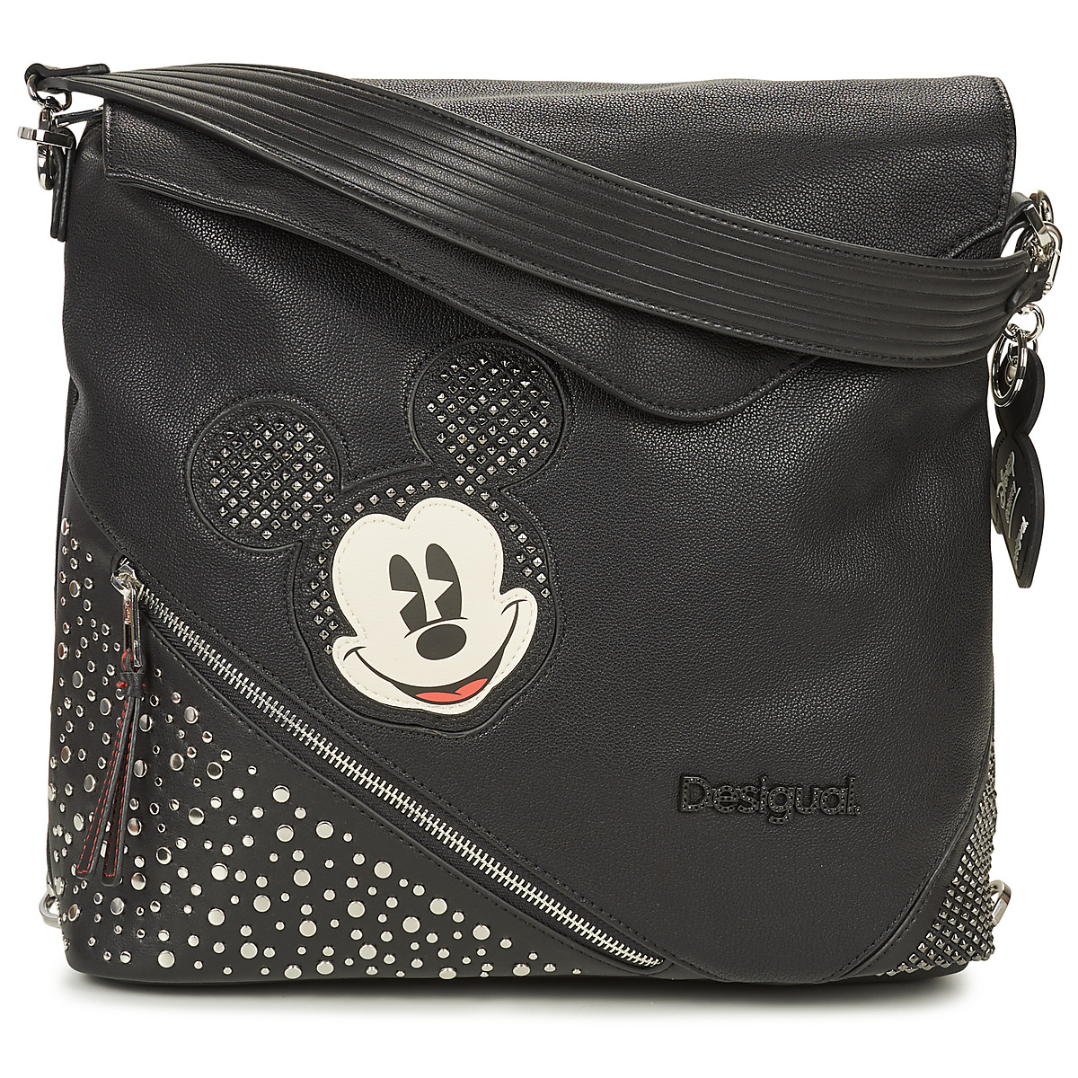 Desigual - BACK MICKEY STUDSTYLE JERSEYMAX PU BLACK - Black