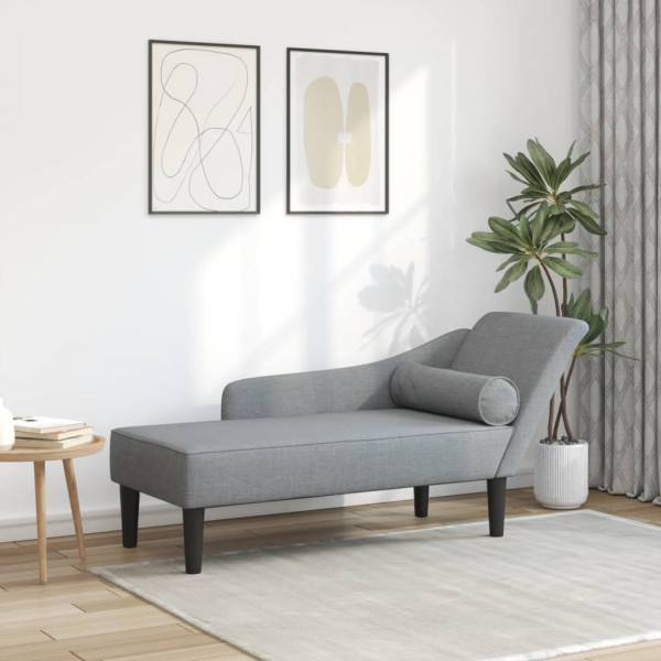 Szezlong Szary Tapicerowany Leżanka Sofa Fotel Łóżko