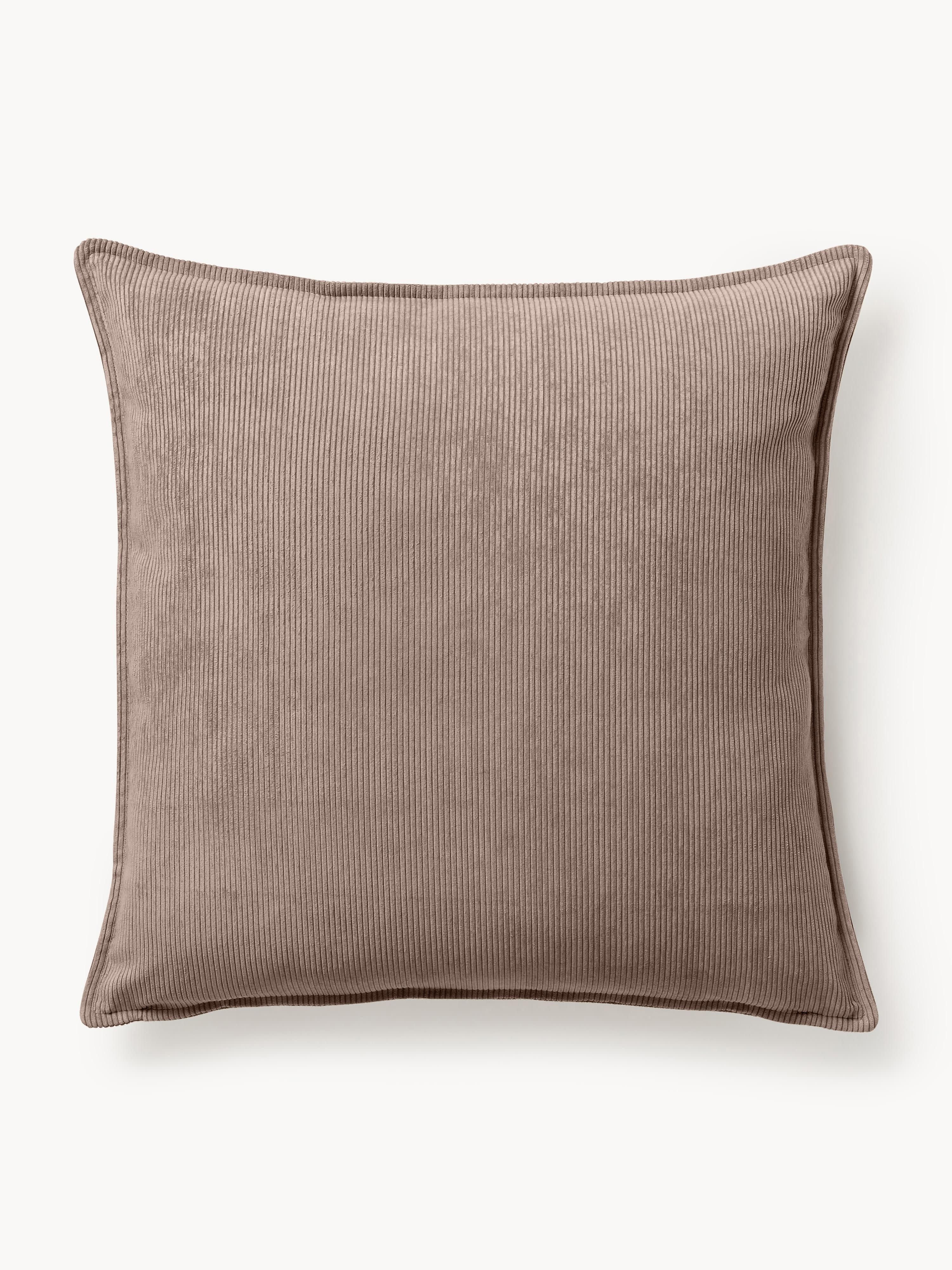 Großes Cord-Sofa-Kissen Lennon, 70 x 70 cm