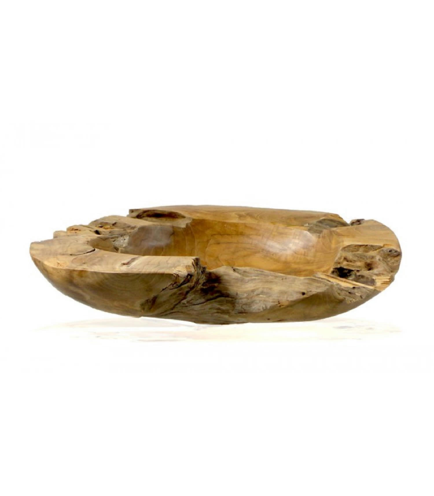 TECK - Grande coupelle décorative rond en teck D50cm