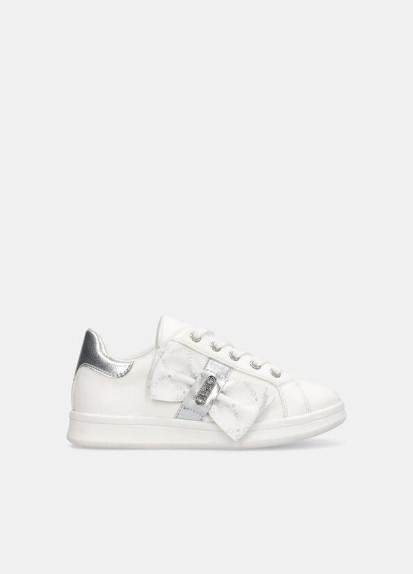 Sneakers con maxi fiocco