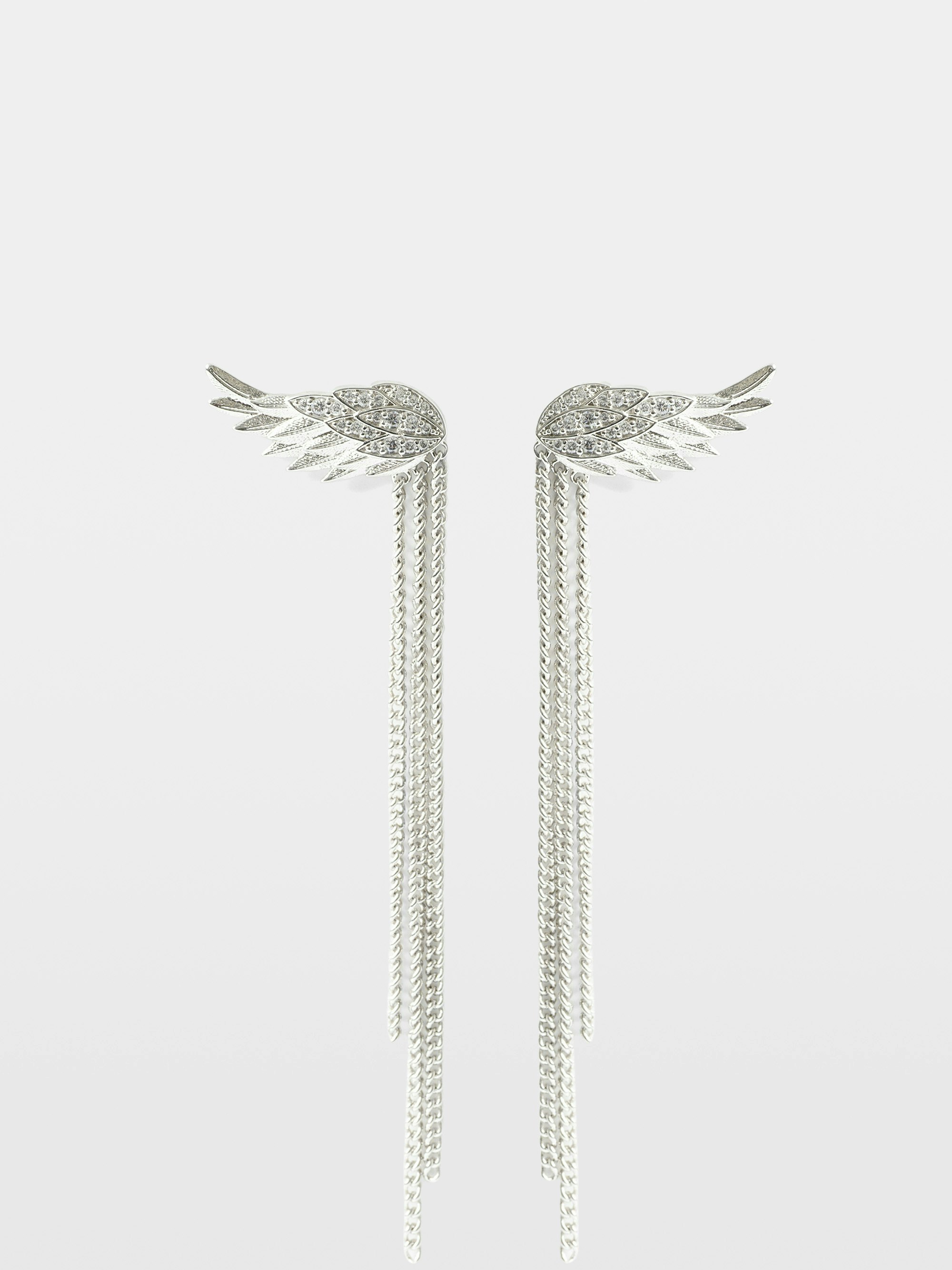 Boucles D'Oreilles Rock Feather Chain