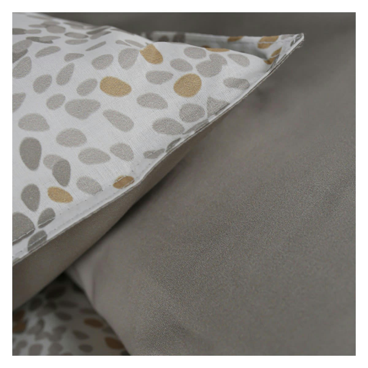 SUNSHINE EDEN - Parure de lit 2 personnes imprimé en Coton Beige 220x240 cm