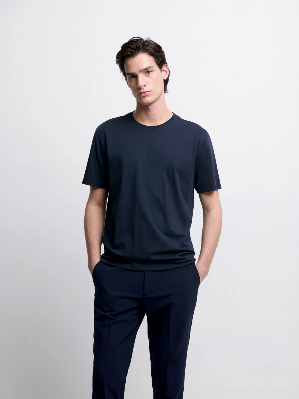 T-shirt col rond en coton Supima®