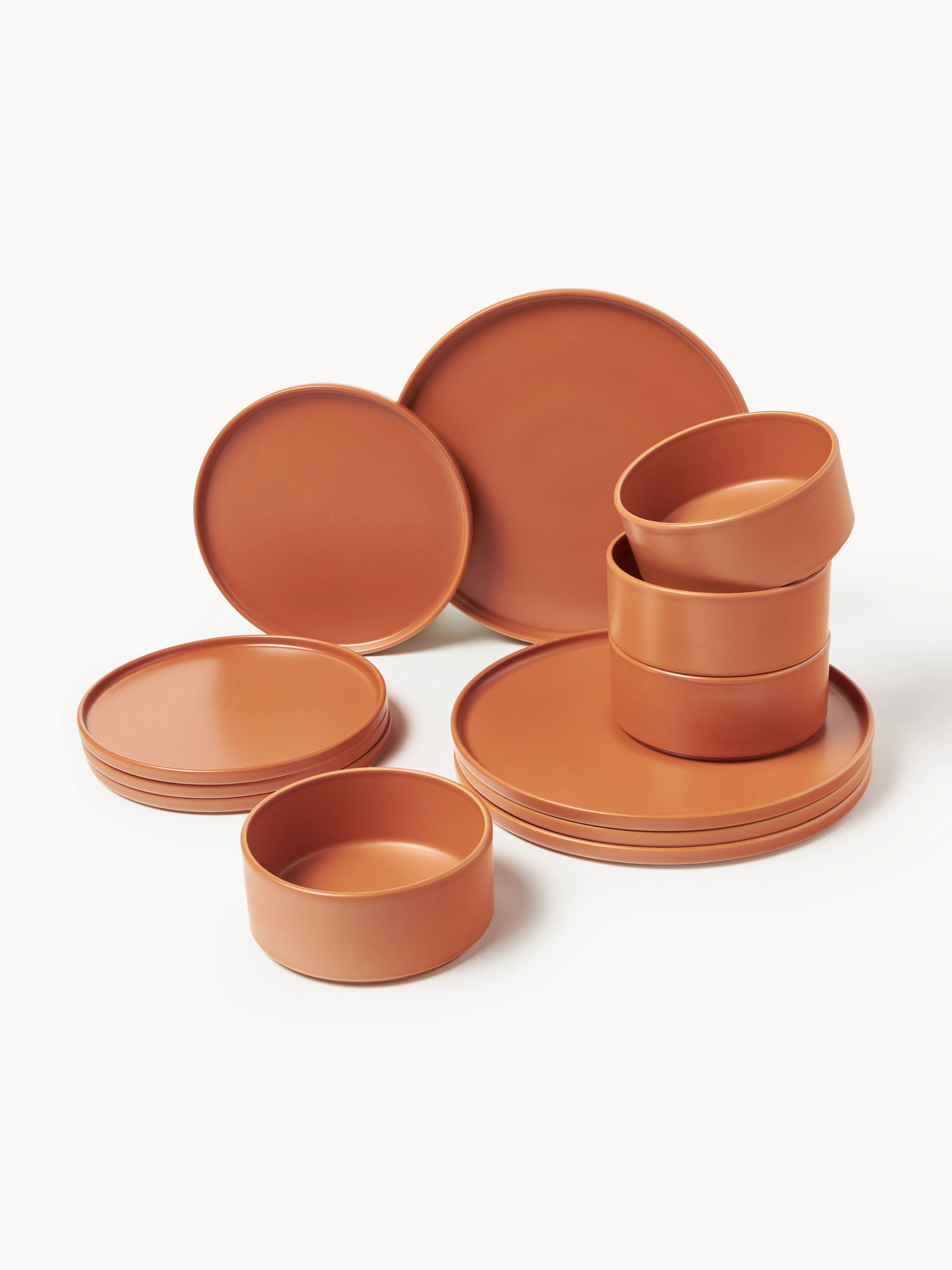 Handgefertigtes Geschirr-Set Lowri, 4 Personen, 12er-Set