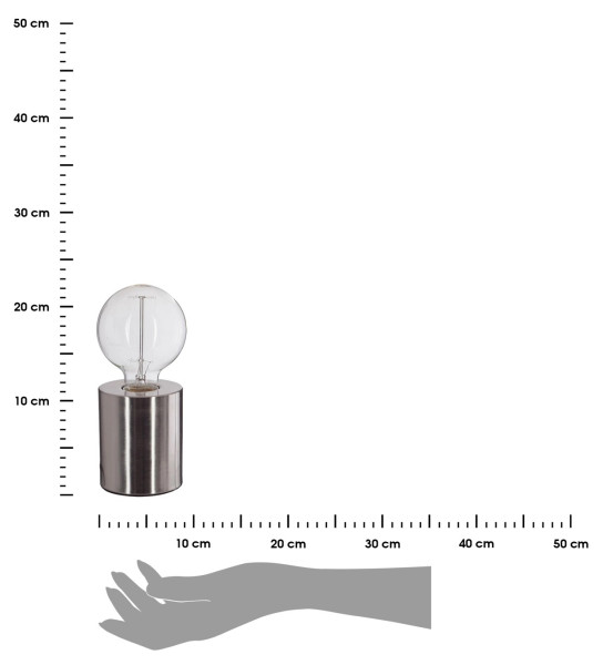 Lampka stołowa Saba srebrna lampa biurkowa nocna 11 cm