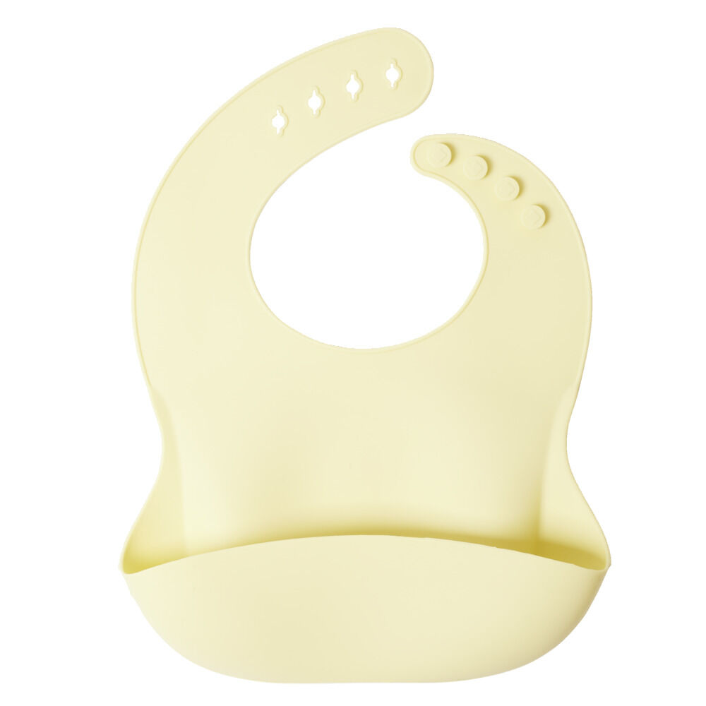 Bavoir bébé en silicone ramasse miette et ajustable 22x30cm (2 modèles)