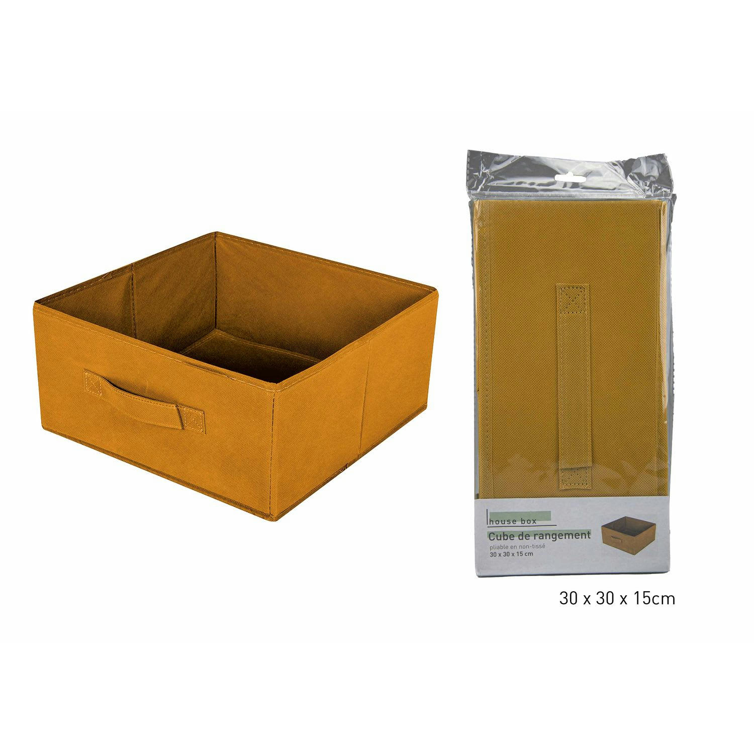 - Lot de 6 boites de rangement pliables en polypropylène avec poignée -