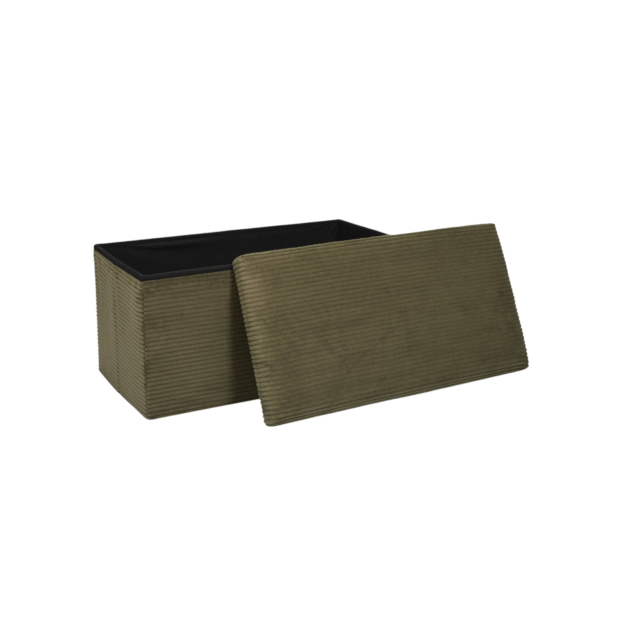 Banc-coffre pliable uni c&ocirc;telé