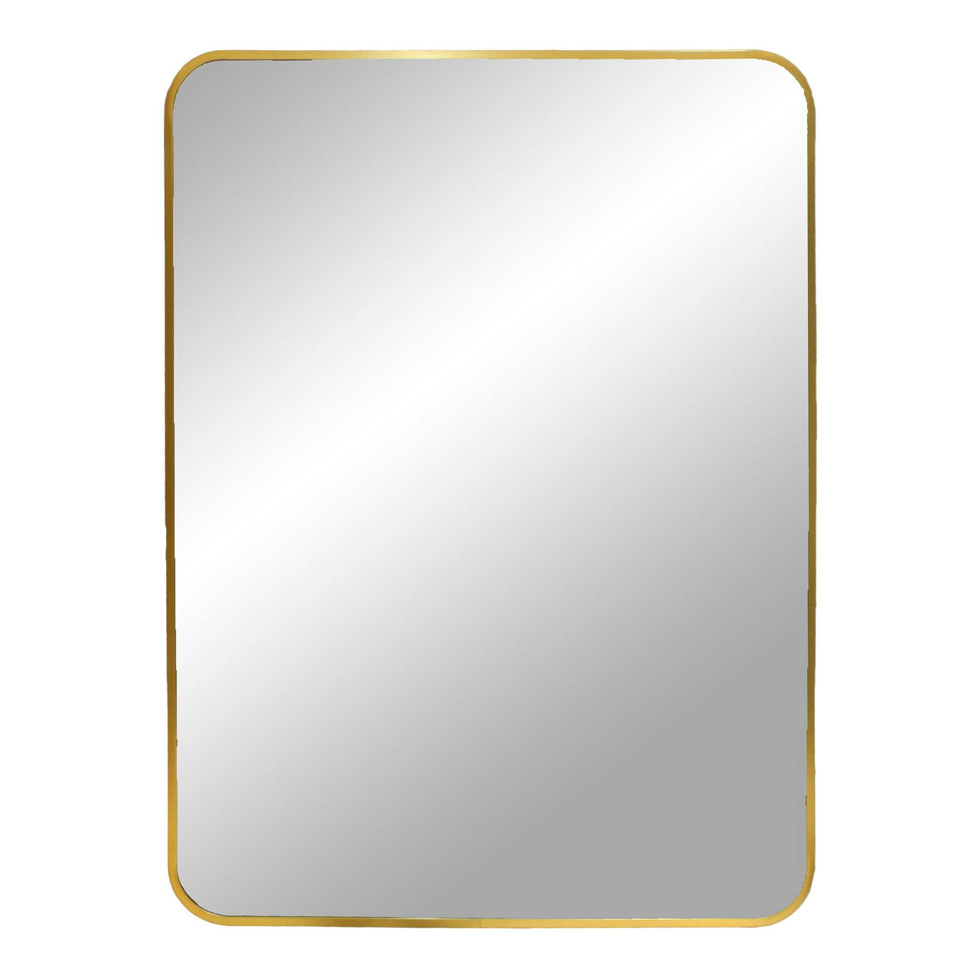 Miroir rectangulaire moderne avec cadre doré 50x70 cm SEOUL