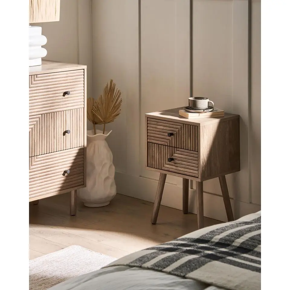 RONGE - Nachtkastje - Lichtbruin - MDF