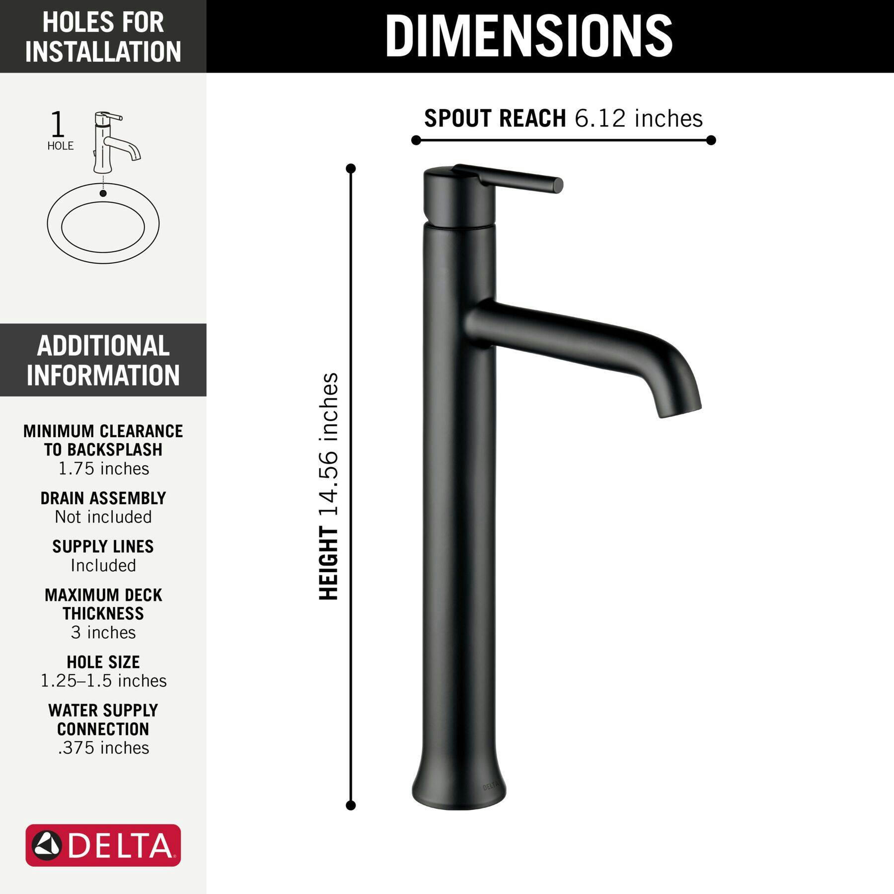 Delta 1-Handle Lavatory Faucet, Chrome