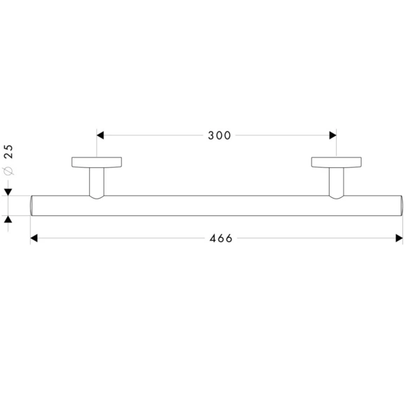 Haltestange, »Logis«, BxT: 46,6x7,3 cm, nickelfarben