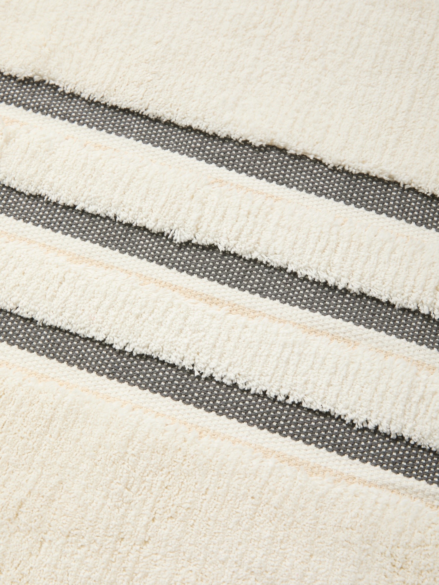 Tappeto bagno in cotone taftato con linee a contrasto - Prezzo di lancio