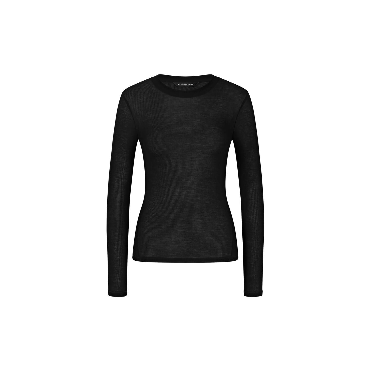 Beauty Layers Top LSL Crew Neck, black