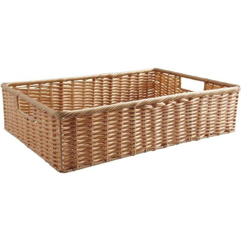 - Panière en rotin synthétique avec passe-main longueur 60cm