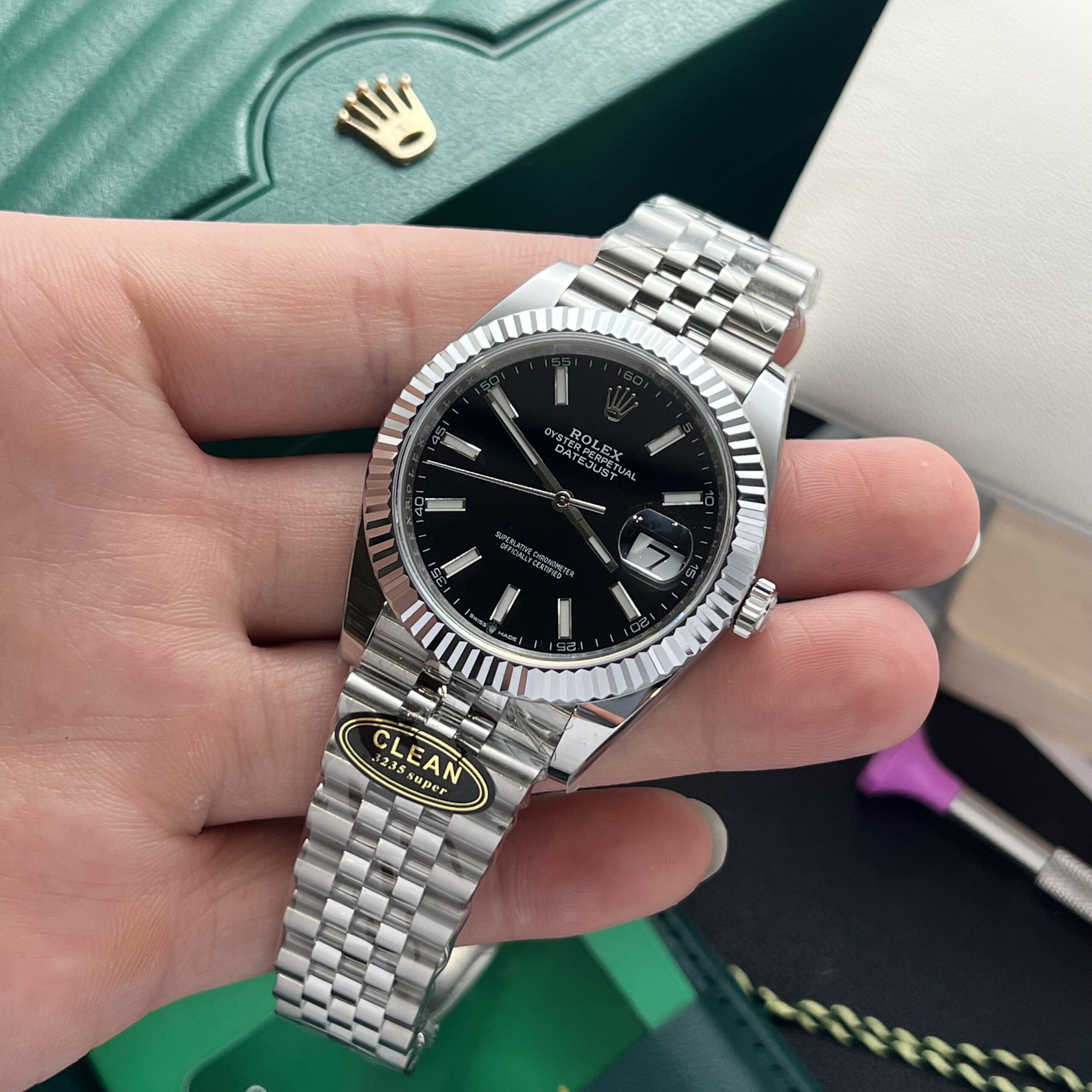 Rolex Datejust 126334 904L Steel Black Dial 41mm Jub Super Clone