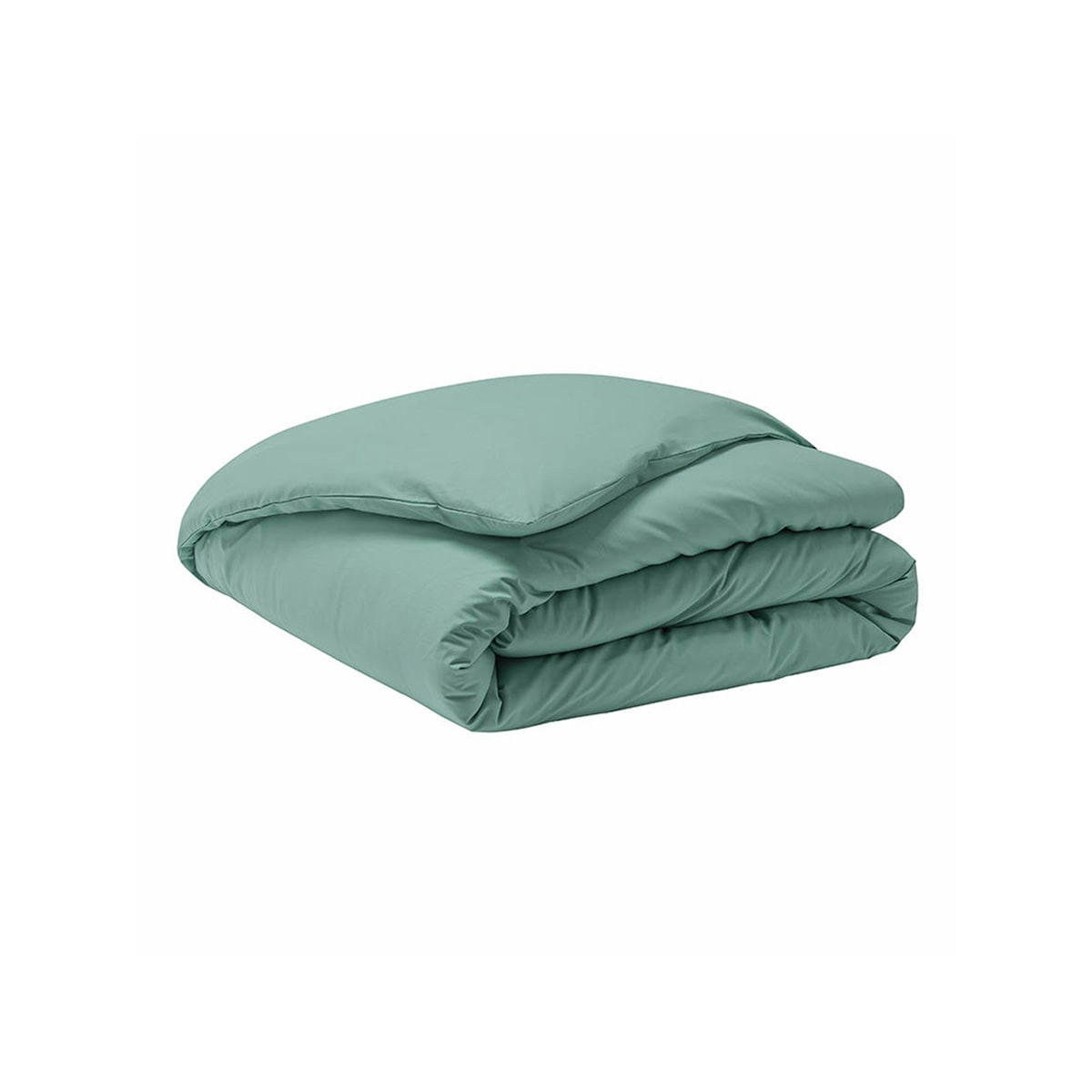 PREMIERE - Parure de lit en percale de coton vert agave 240x220