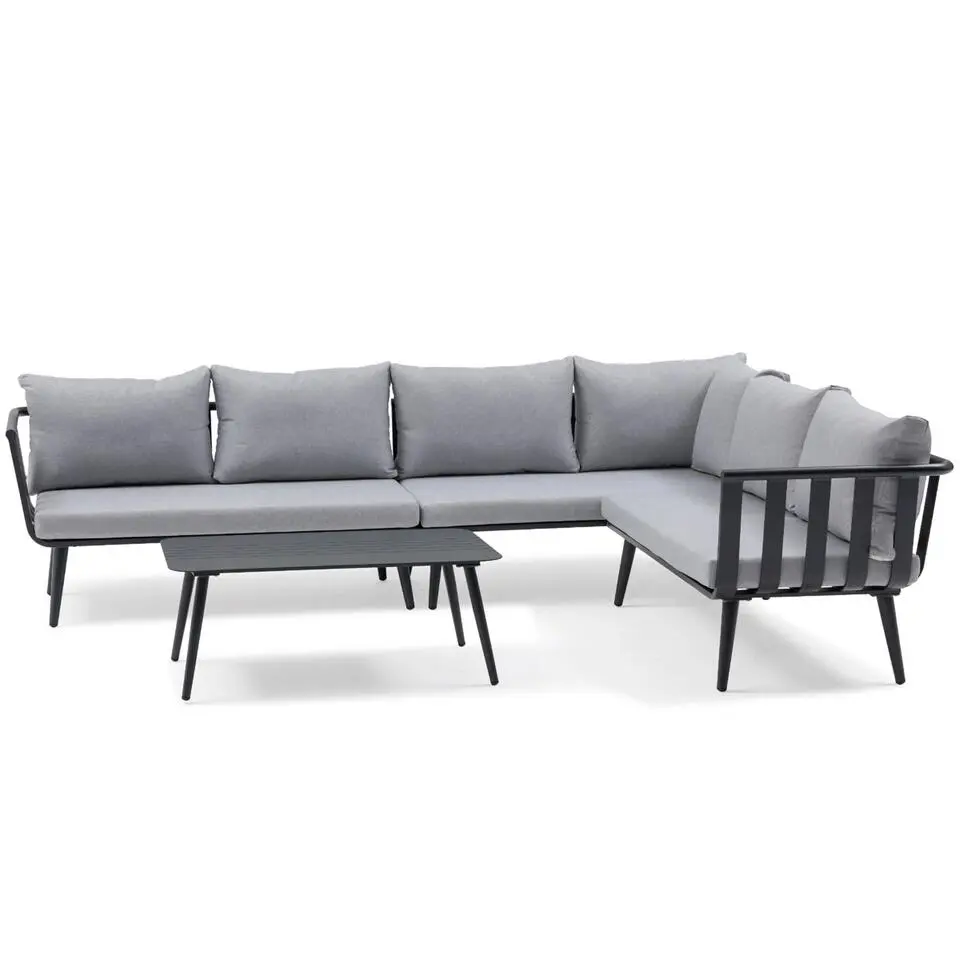 Hoek loungeset 5 personen Aluminium Grijs De Laan Projects