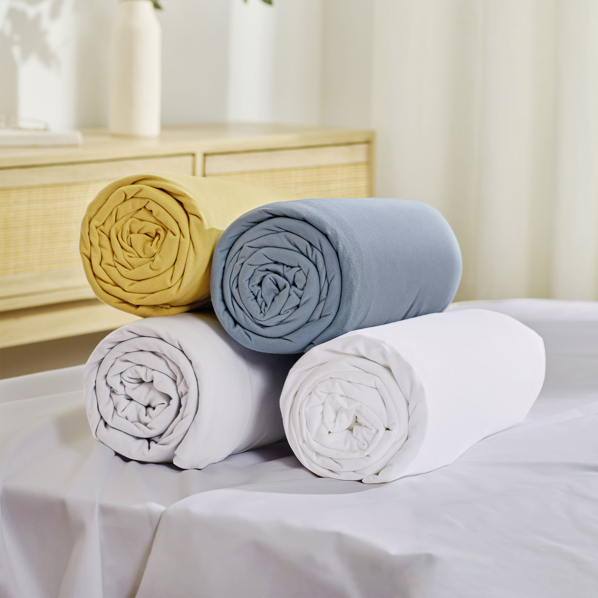 Lot de 2 draps-housseJersey ultra confort