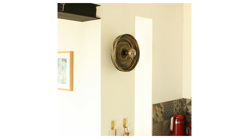 Lampa sufitowa Hayara rattanowa brązowa