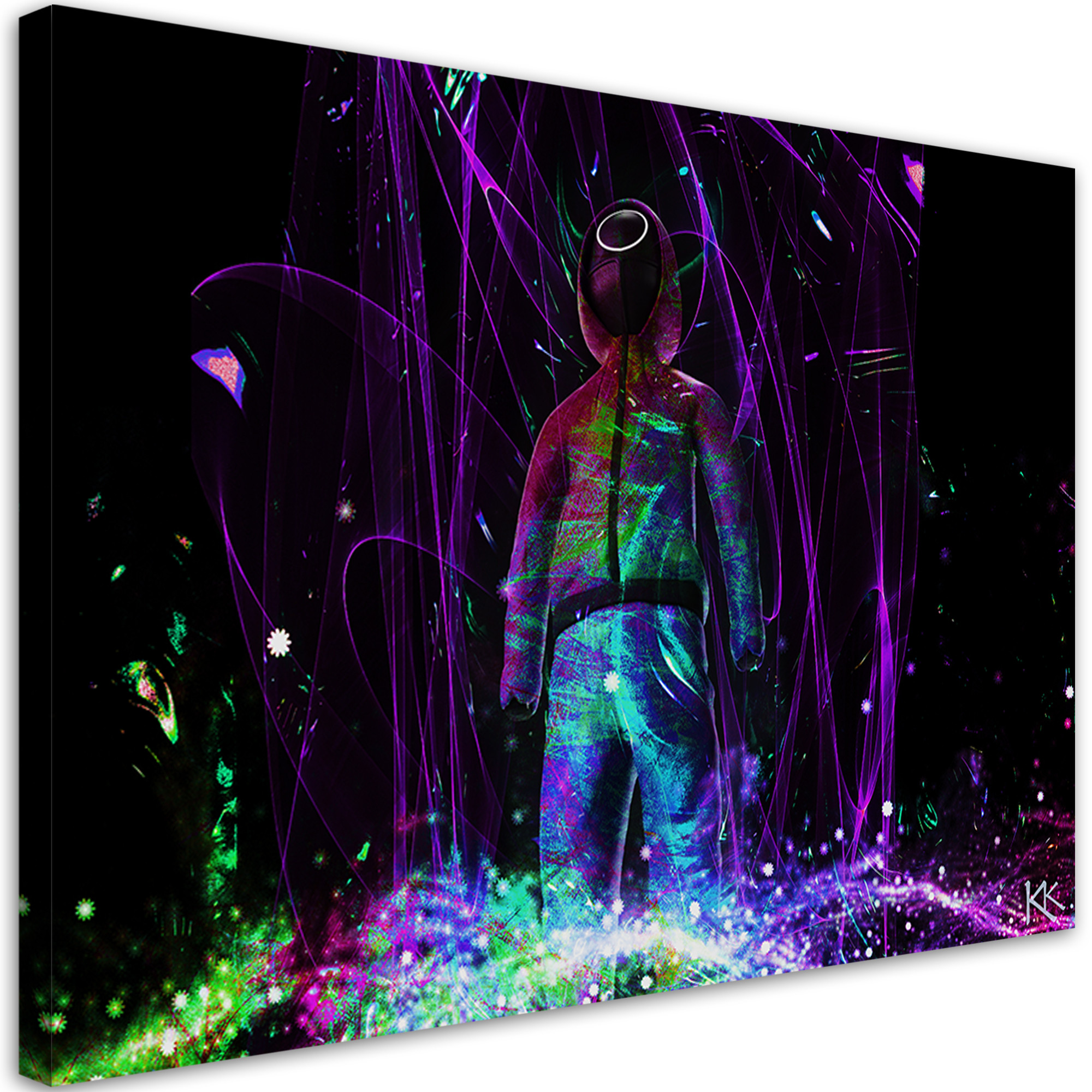 Feeby Obraz na płótnie, Neon gracz 60x40