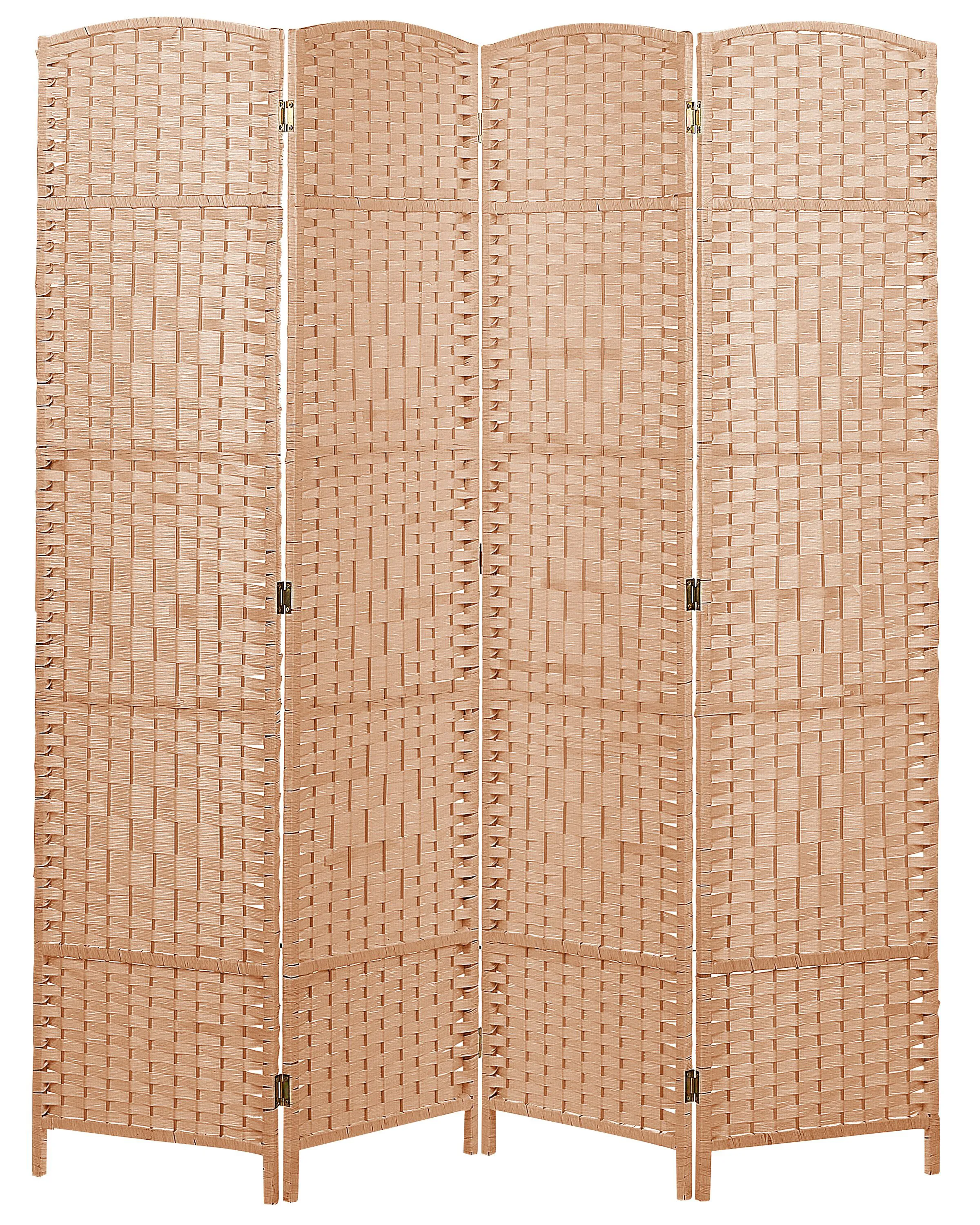 4 Panel Room Divider LAPPAGO Natural 163 cm 170 cm