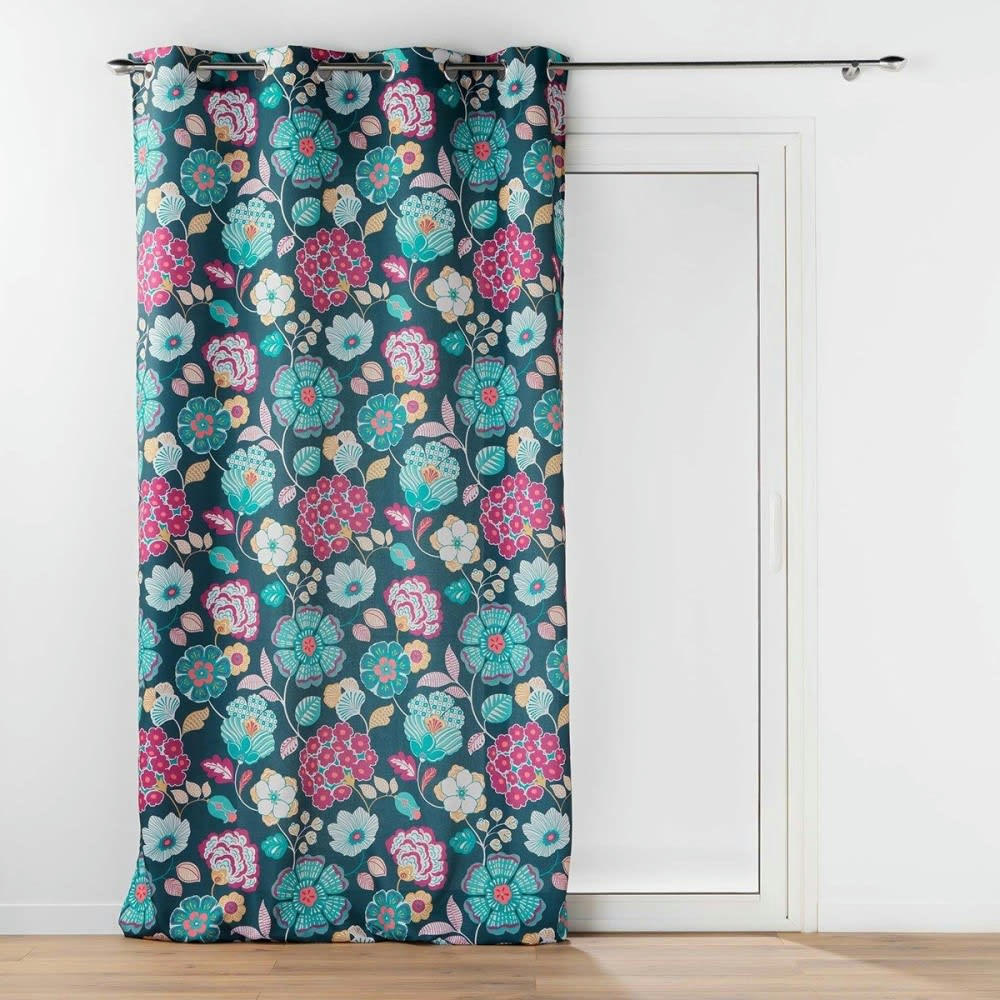 - Rideau  polyester Bleu 140 X 260