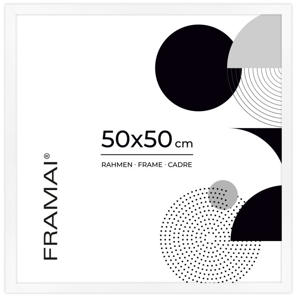 Biała ramka na zdjęcia 50x50 cm kwadratowa rama FRAMAI®