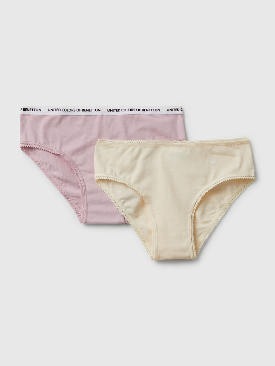 Set of two pairs of underwear in stretch cotton
