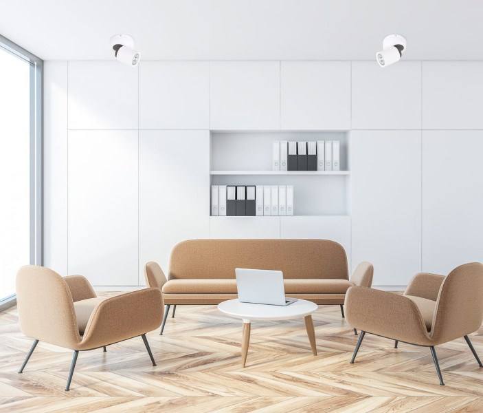 Kinkiet biało-czarny LUCIEN 1xGU10x35W wym:12x10x14cm IP20 Italux